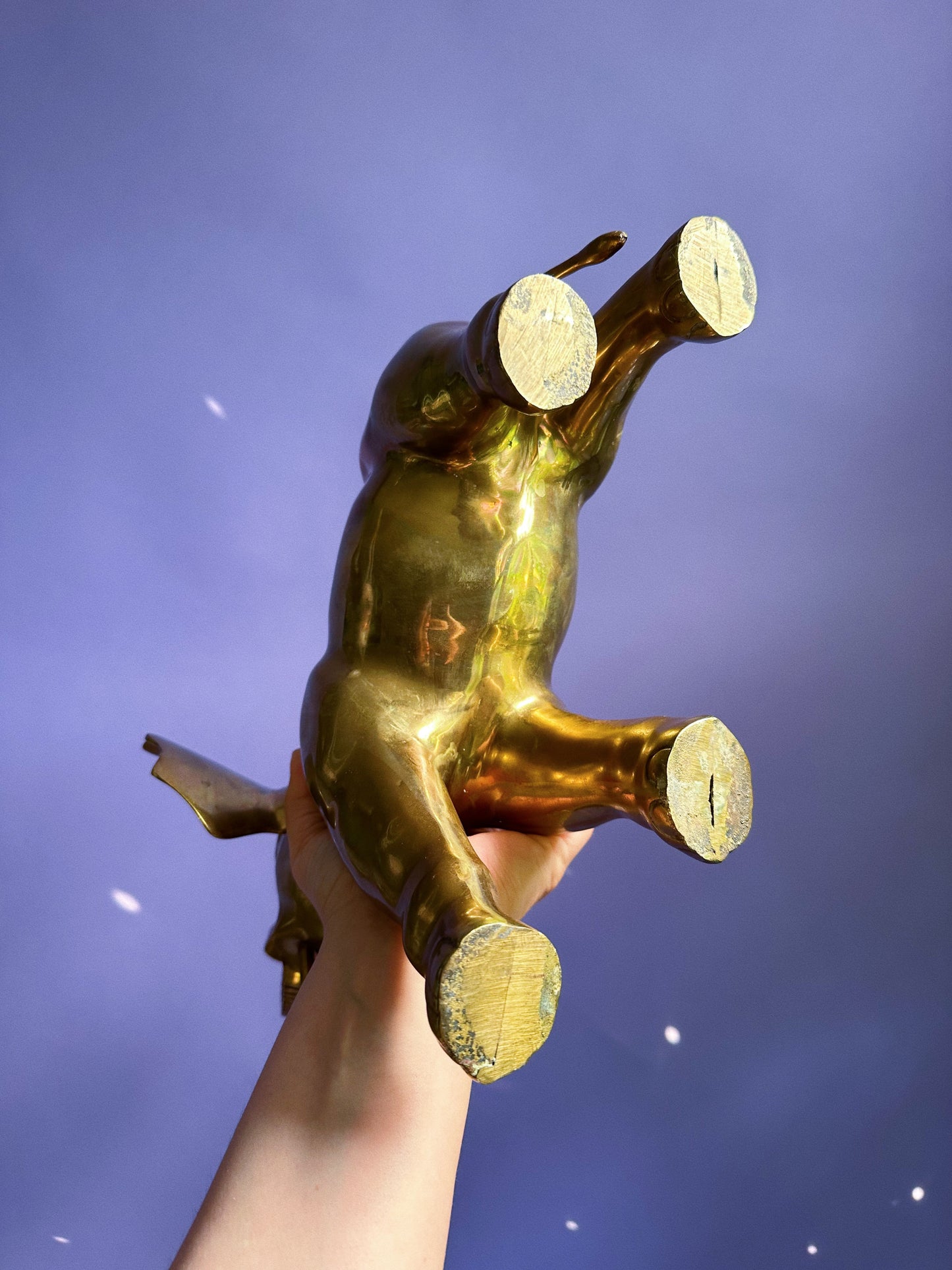 Vintage Brass Elephant Statue 14” X 14” Large Trunks Up Door Stopper Heavy