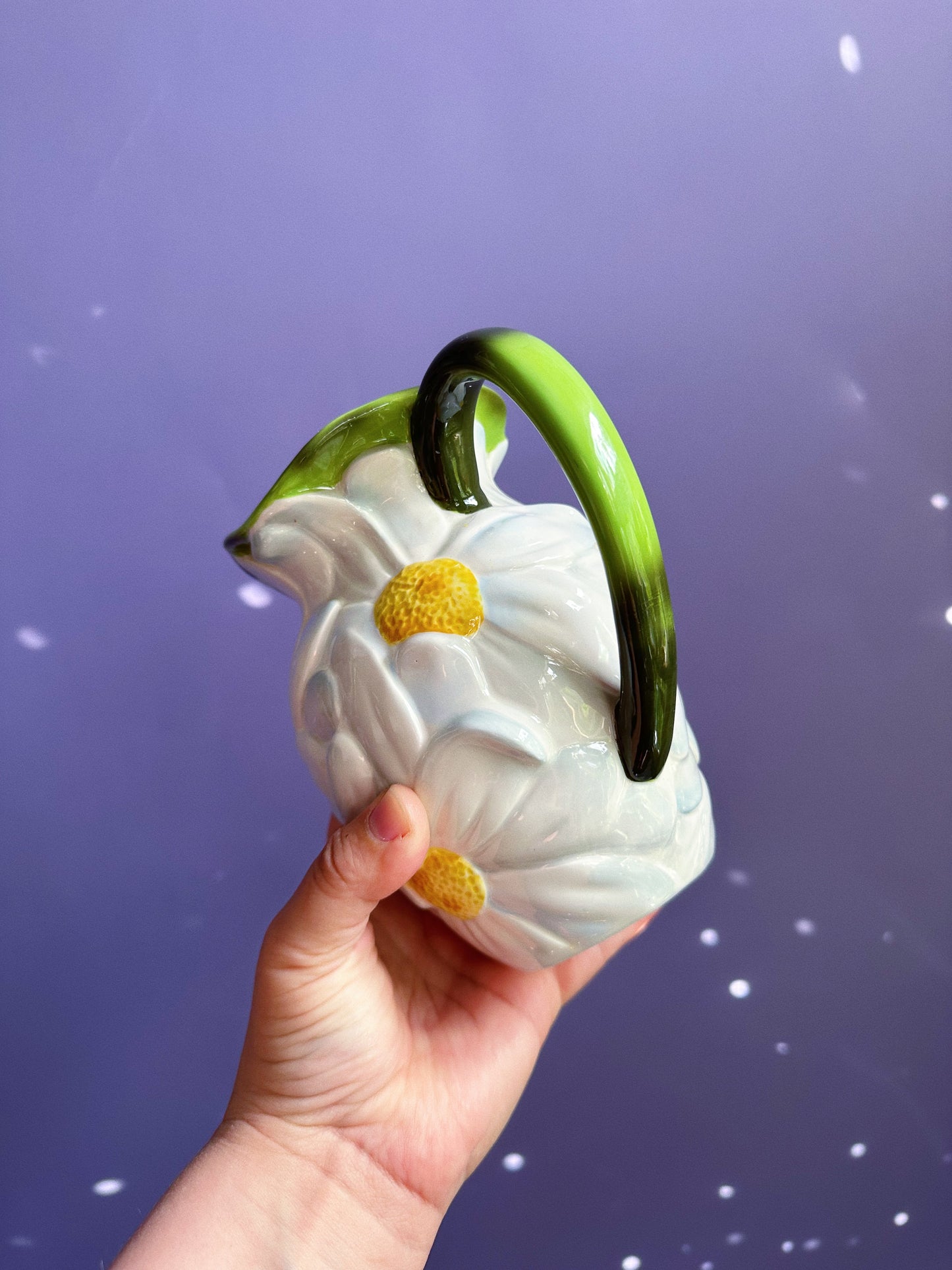 Vintage Ceramic Daisy Teleflora Pitcher