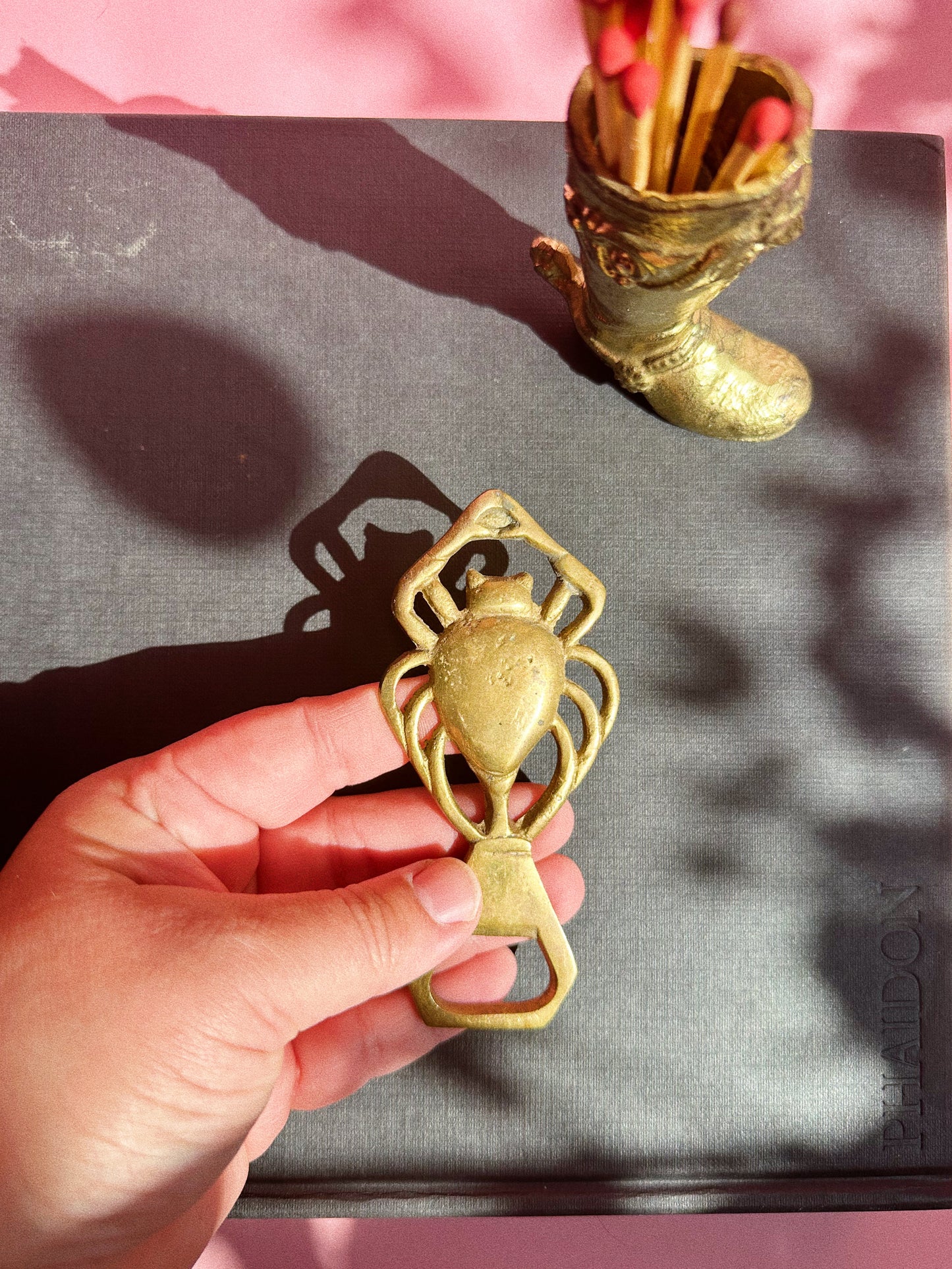 Vintage Solid Brass Crab Bottle Opener