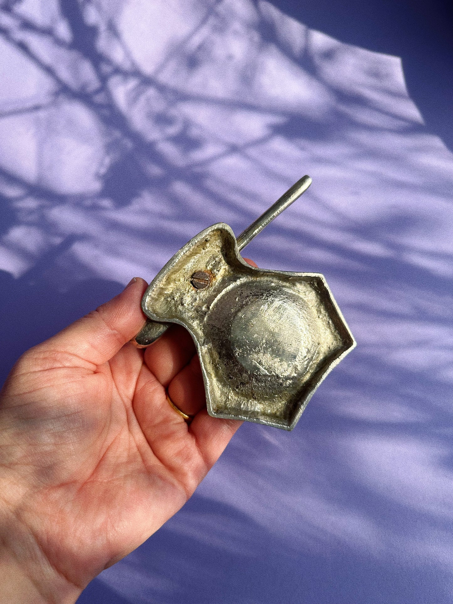 Vintage Rare Art Deco Style Metal Lady Ashtray