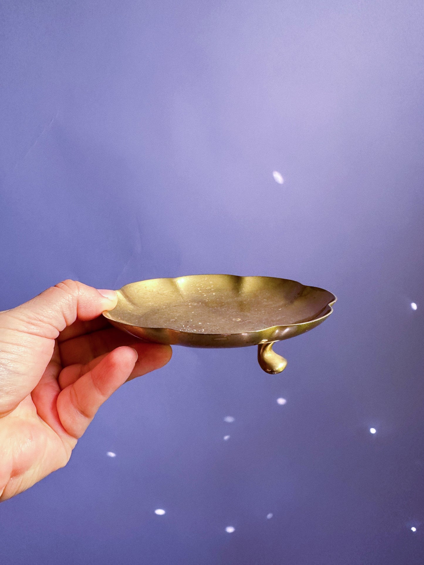 Vintage Footed Brass Dish