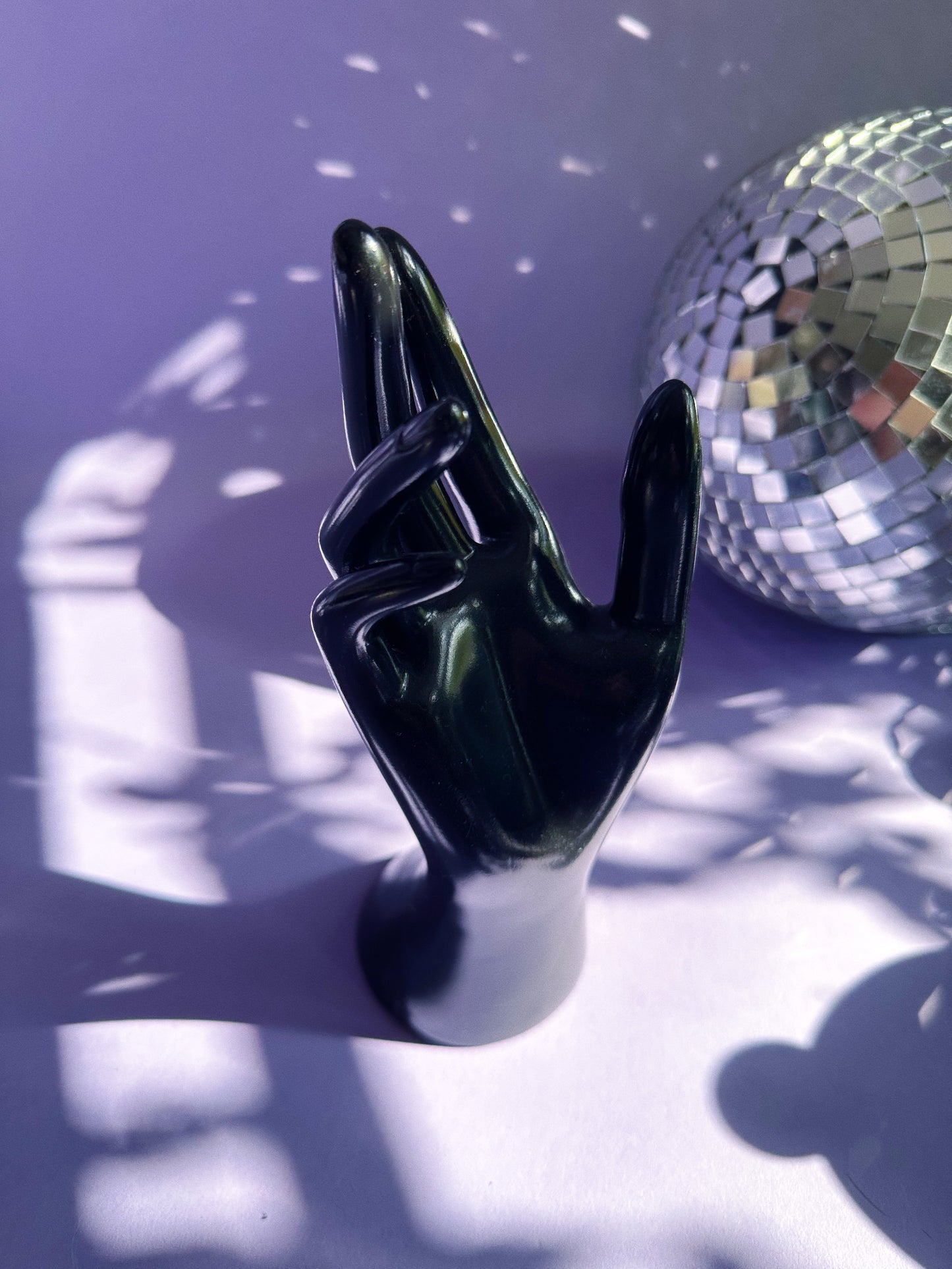 Vintage Black Plastic Mannequin Hand