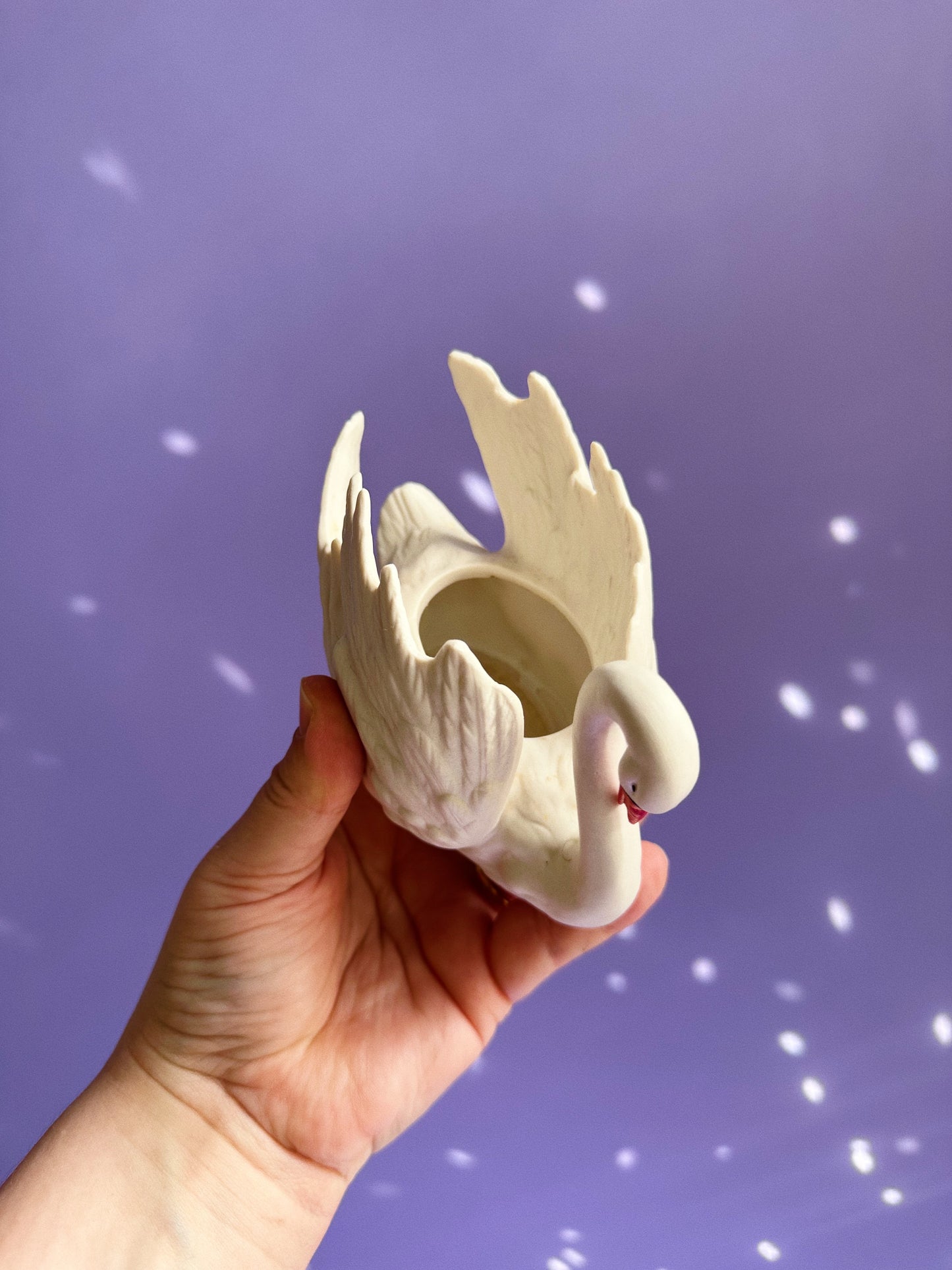 Goebel Swan Figurine White Porcelain ZV-103/III Made in West Germany