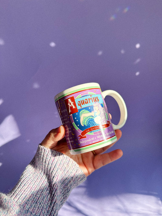 Vintage 90s Aquarius Coffee Mug