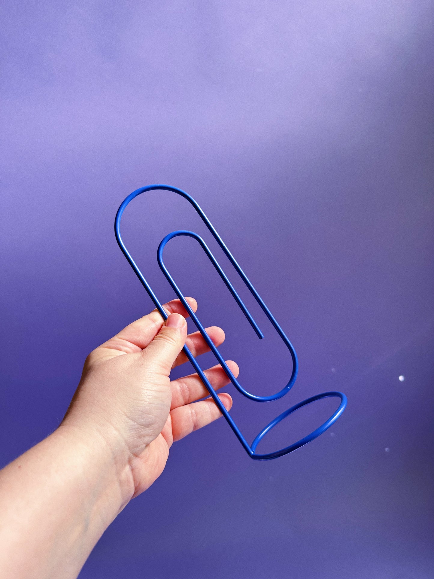Vintage Blue Wire Paper Clip Memo Holder