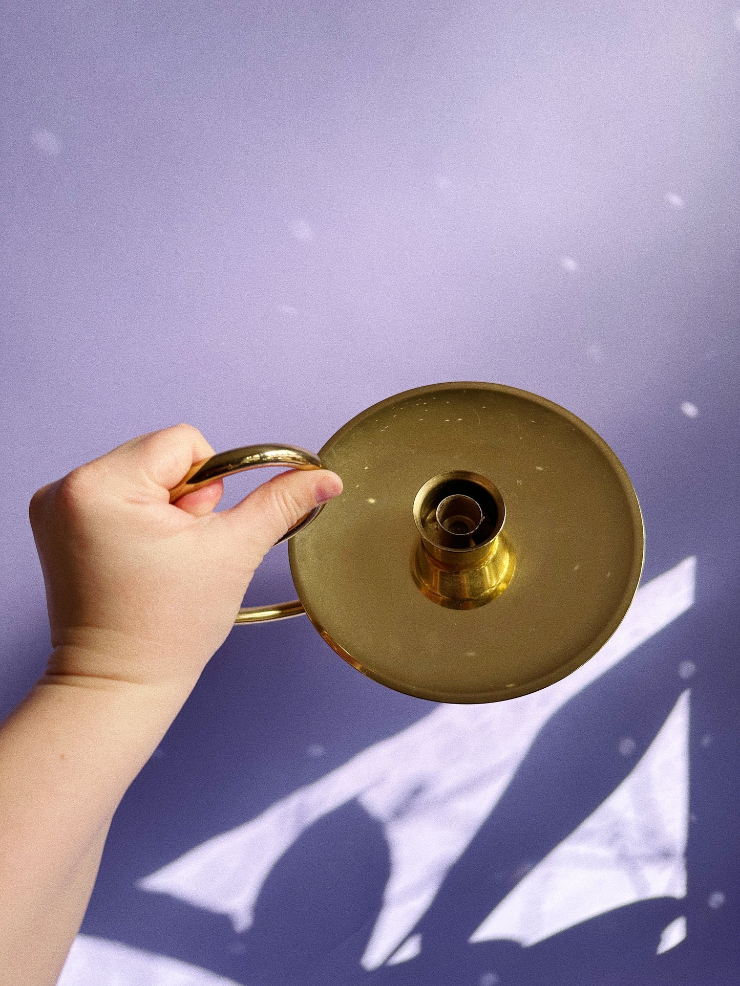 Vintage Baldwin USA Solid Brass Hurricane Candle Holder Lamp Glass