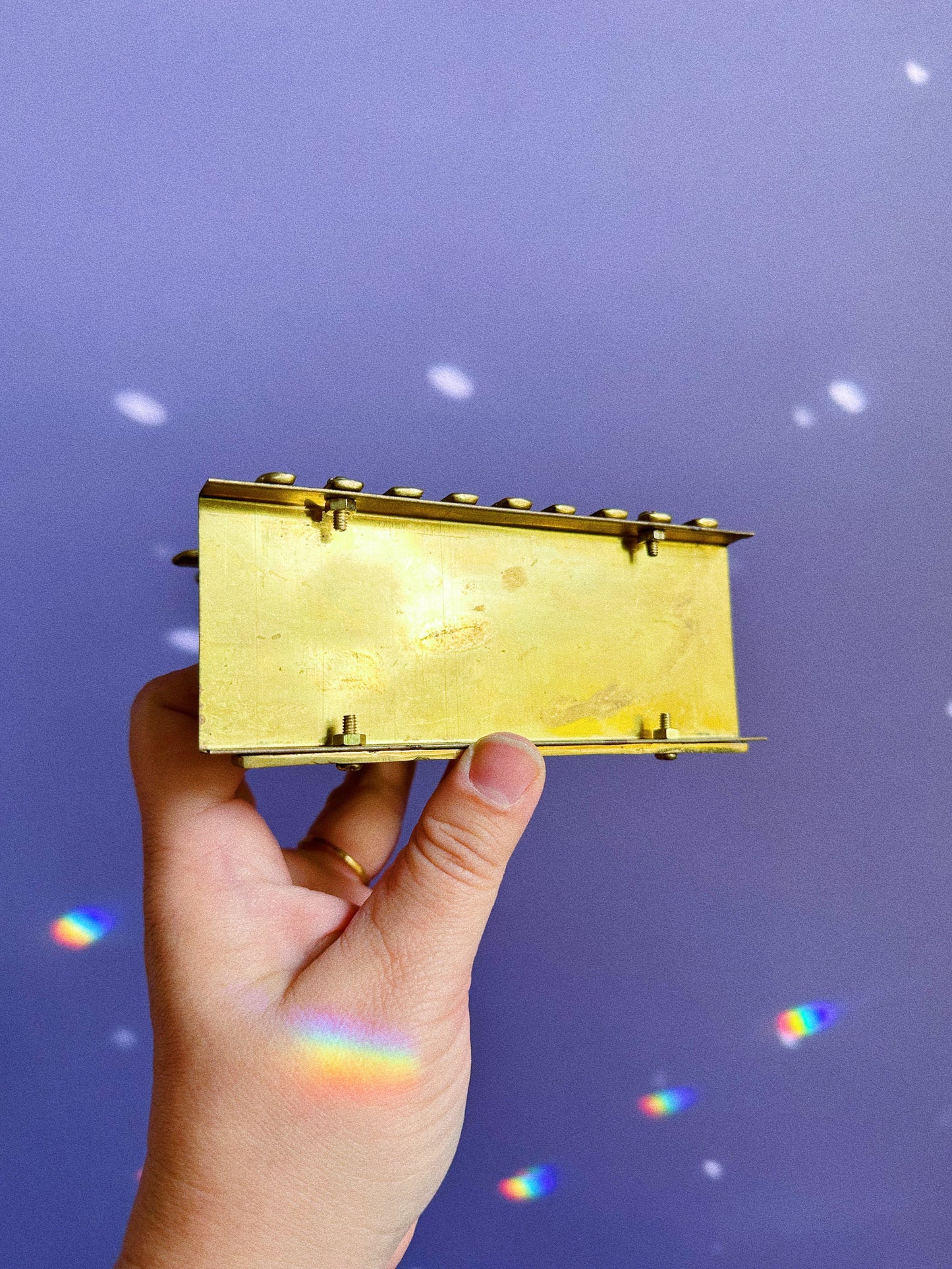 Vintage Brass Pig Letter / Napkin Holder