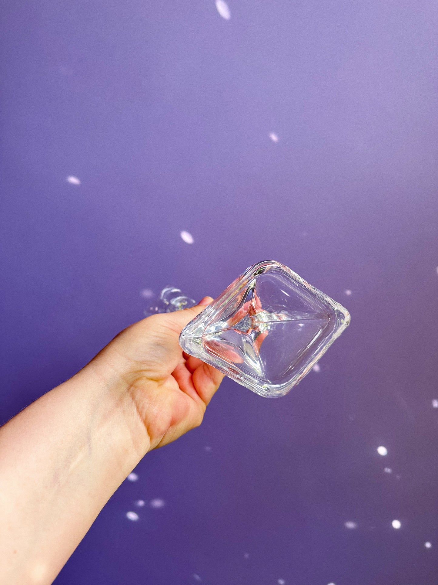 Vintage Crystal Tulip Candlestick Pair