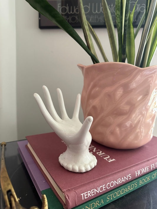 Vintage White Porcelain Hand Decor Sculpture