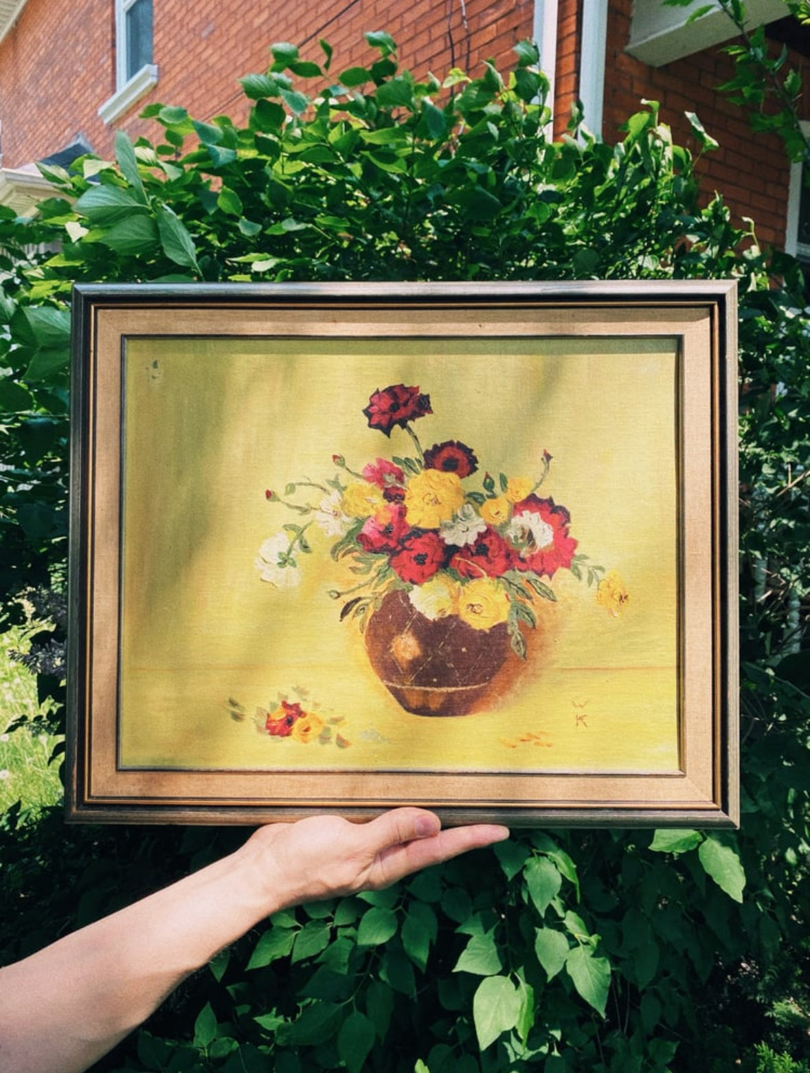 1960s Bouquet of Flowers Oil Painting