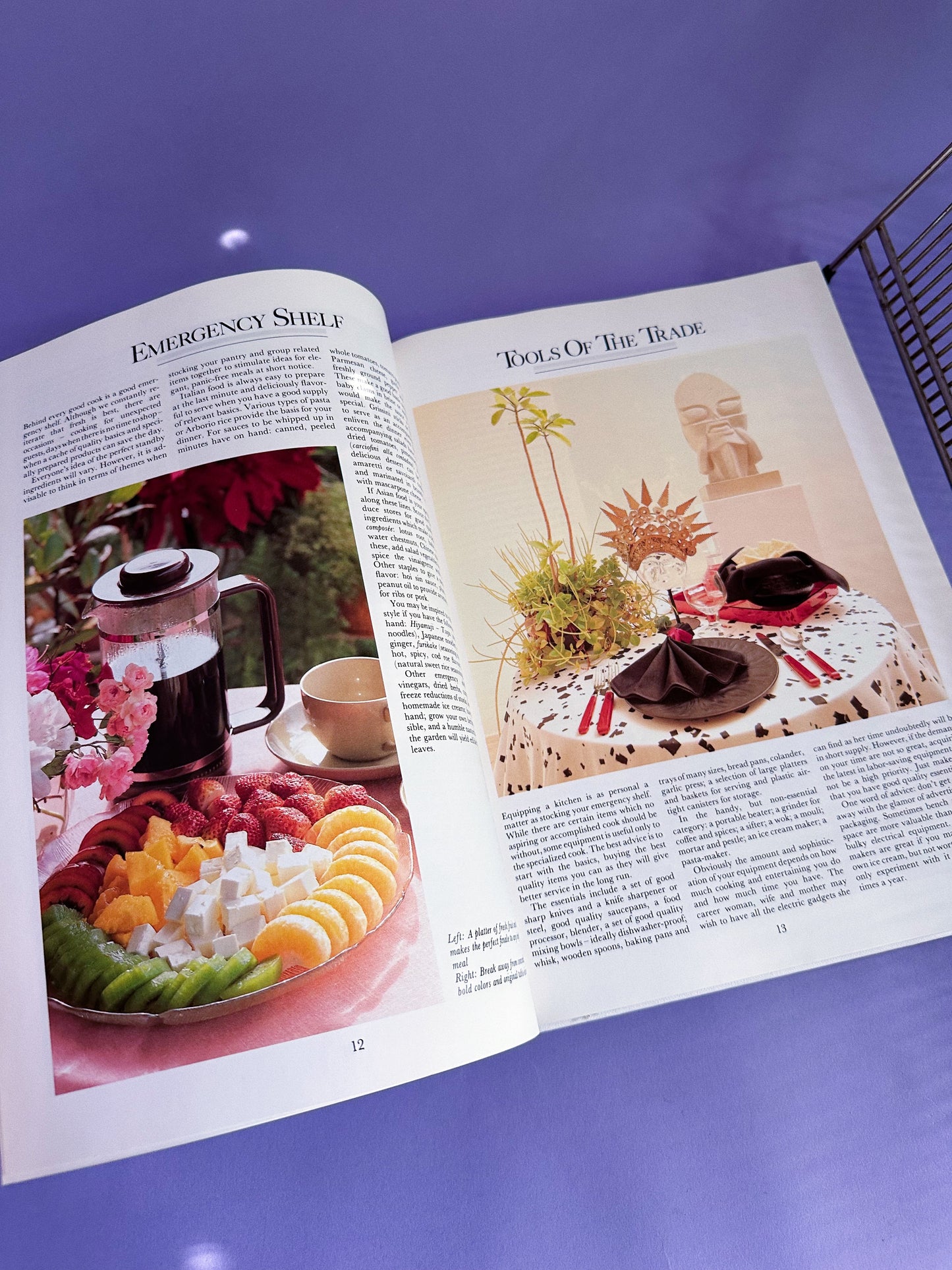 Vintage 1986 Vogue Entertaining Hardcover Coffee Table Book