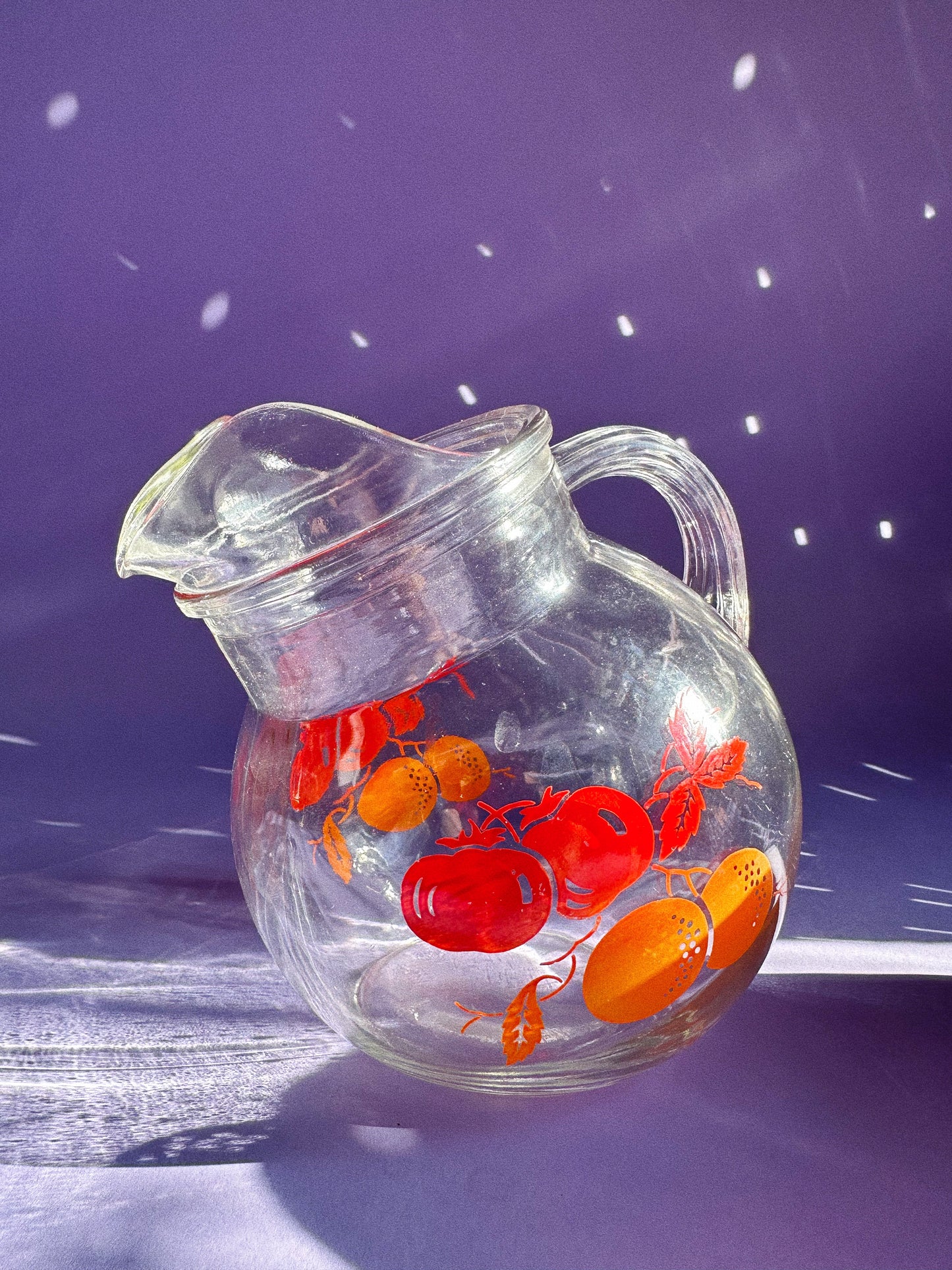 Vintage Anchor Hocking Fruity Tilt Juice Pitcher