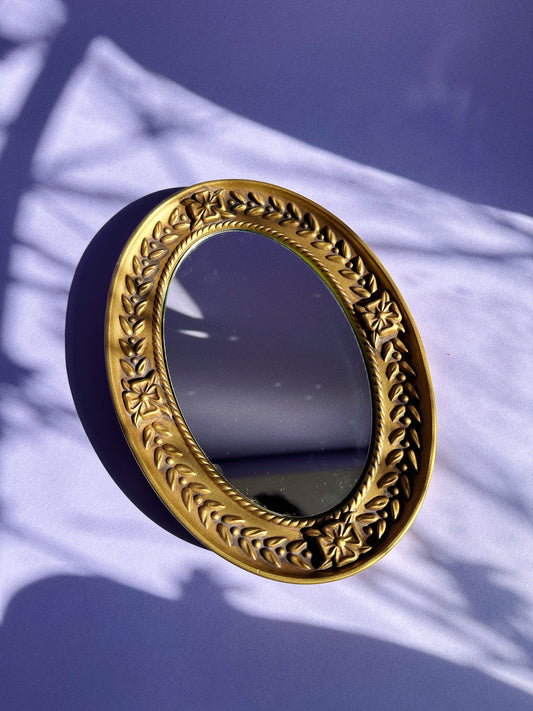 Vintage Mirror Miller Studios 1966 Chalkware Hollywood Regency