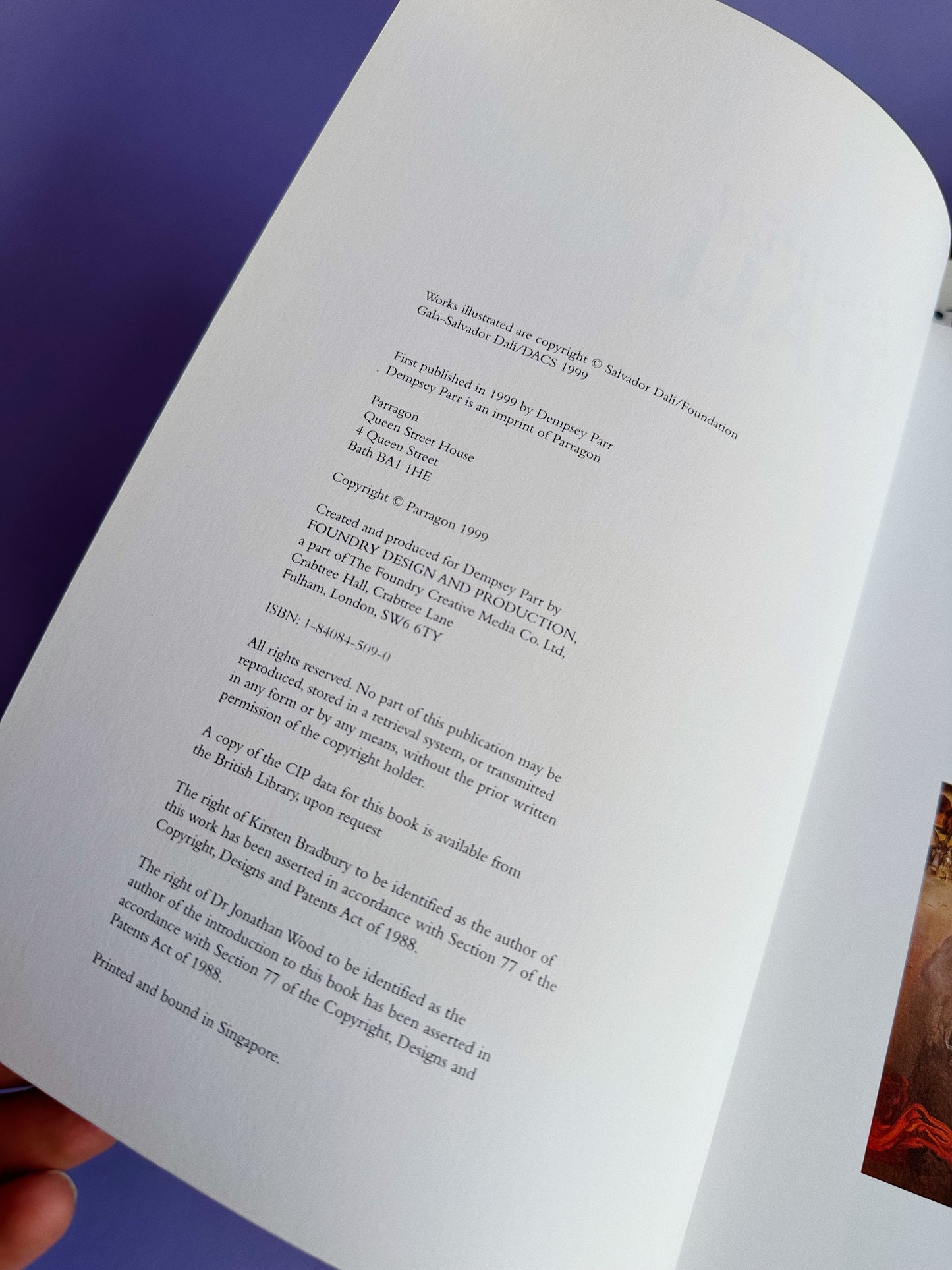 Essential Dali Kirsten Bradbury Dempsey Park HC w/DJ Color Illustrations 1999