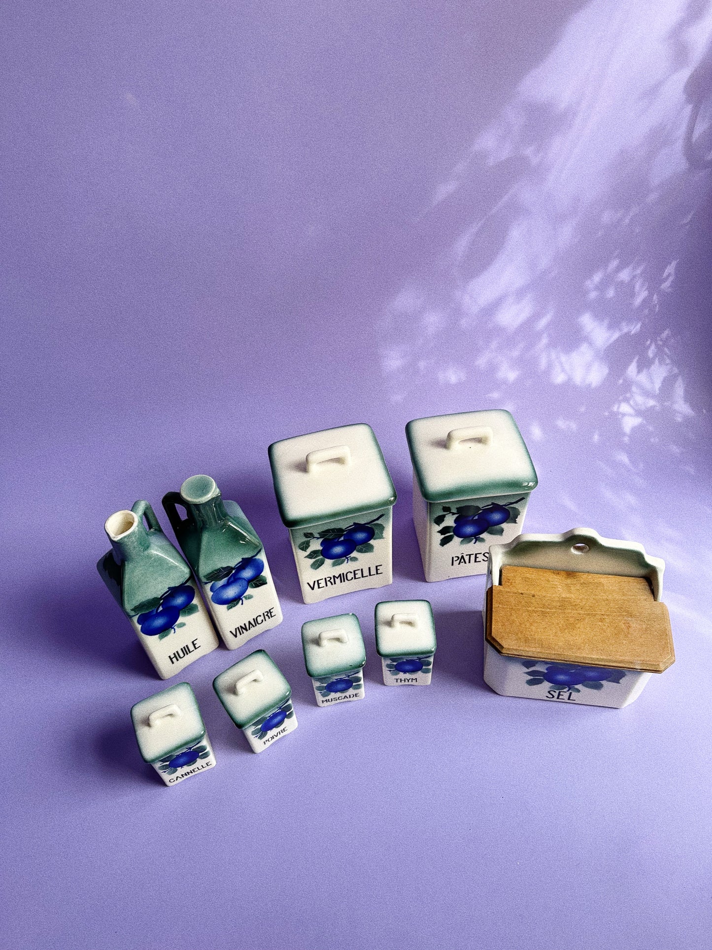 1920s Antique Porcelain Kitchen Canisters by Ditmar Urbach