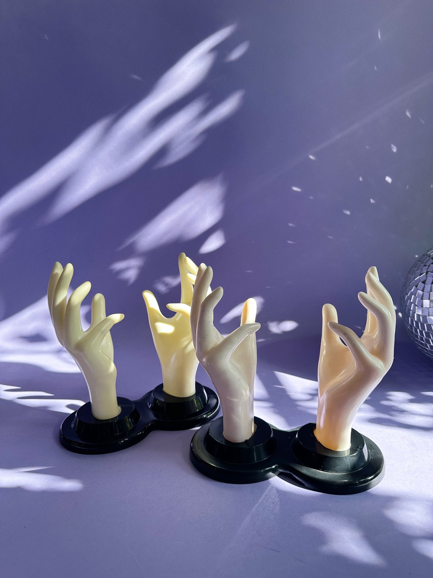 90s Vintage White Plastic Hands Remote, Keys Holder