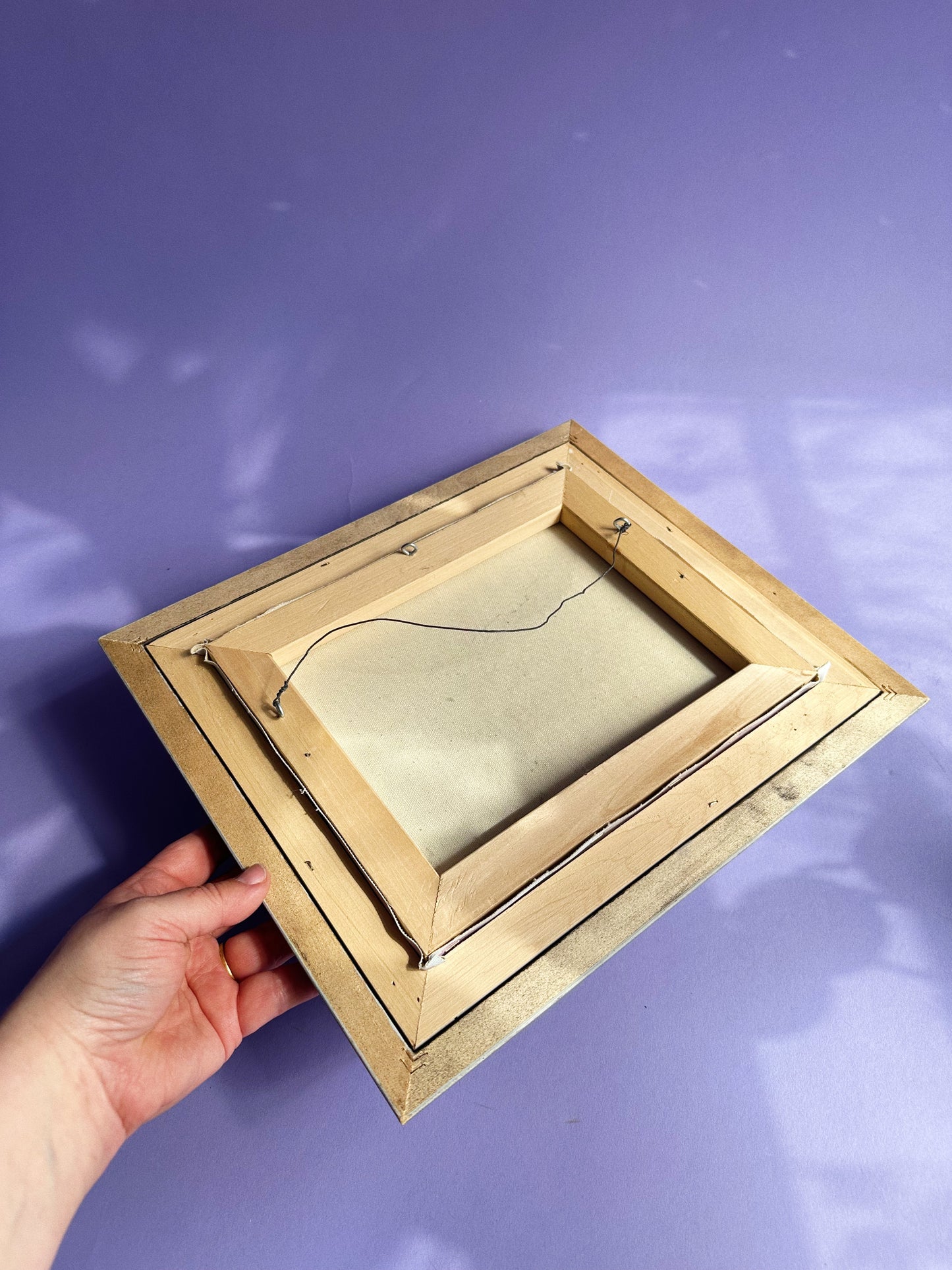 Vintage Framed Pink Floral Oil Painting