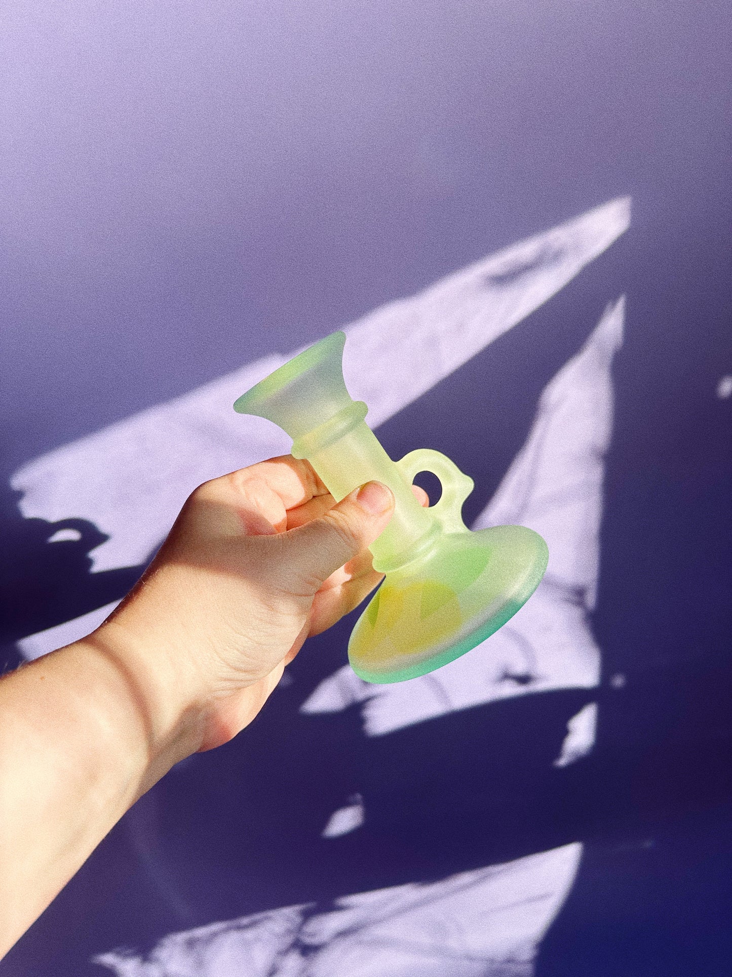 Vintage Italian Green Frosted Glass Candlesticks