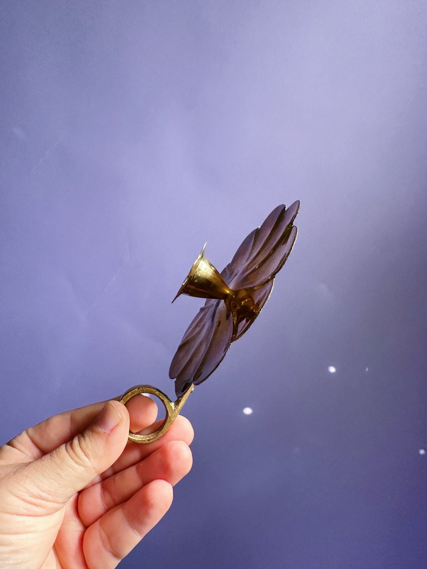 Pair of Brass Chamber Candlesticks for Taper Candles