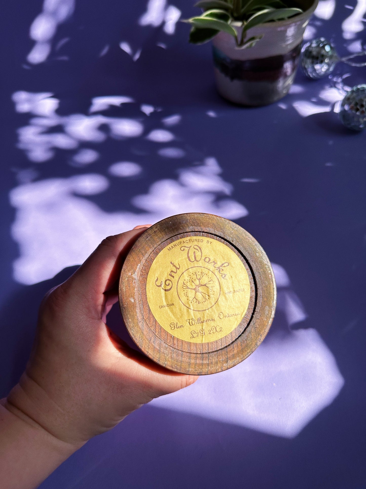 Vintage Handcrafted Wooden Candlestick Taper Candle Holder