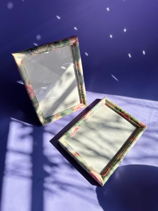Vintage Floral Pair of Picture Frames