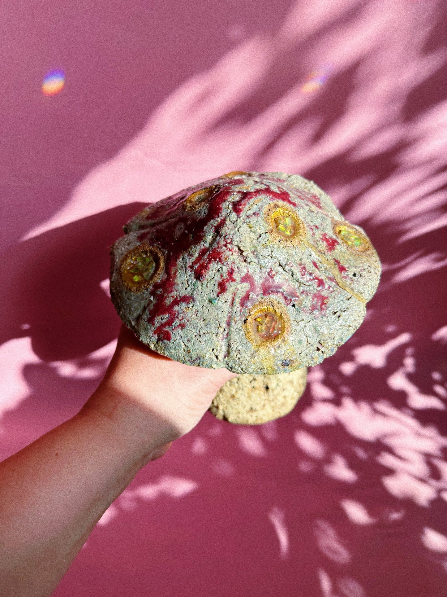 Vintage Heavy Stone Mushroom Sculpture