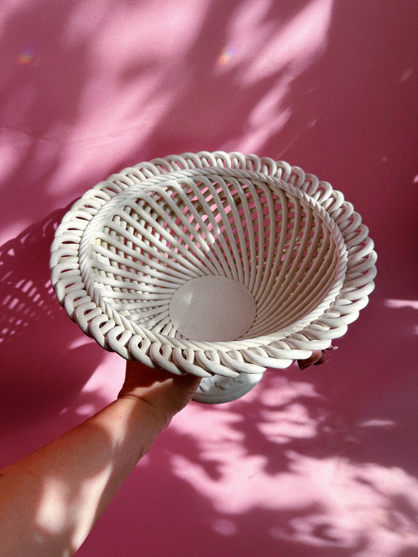 Vintage Bassano Capodimonte Footed Bowl Made in Italy