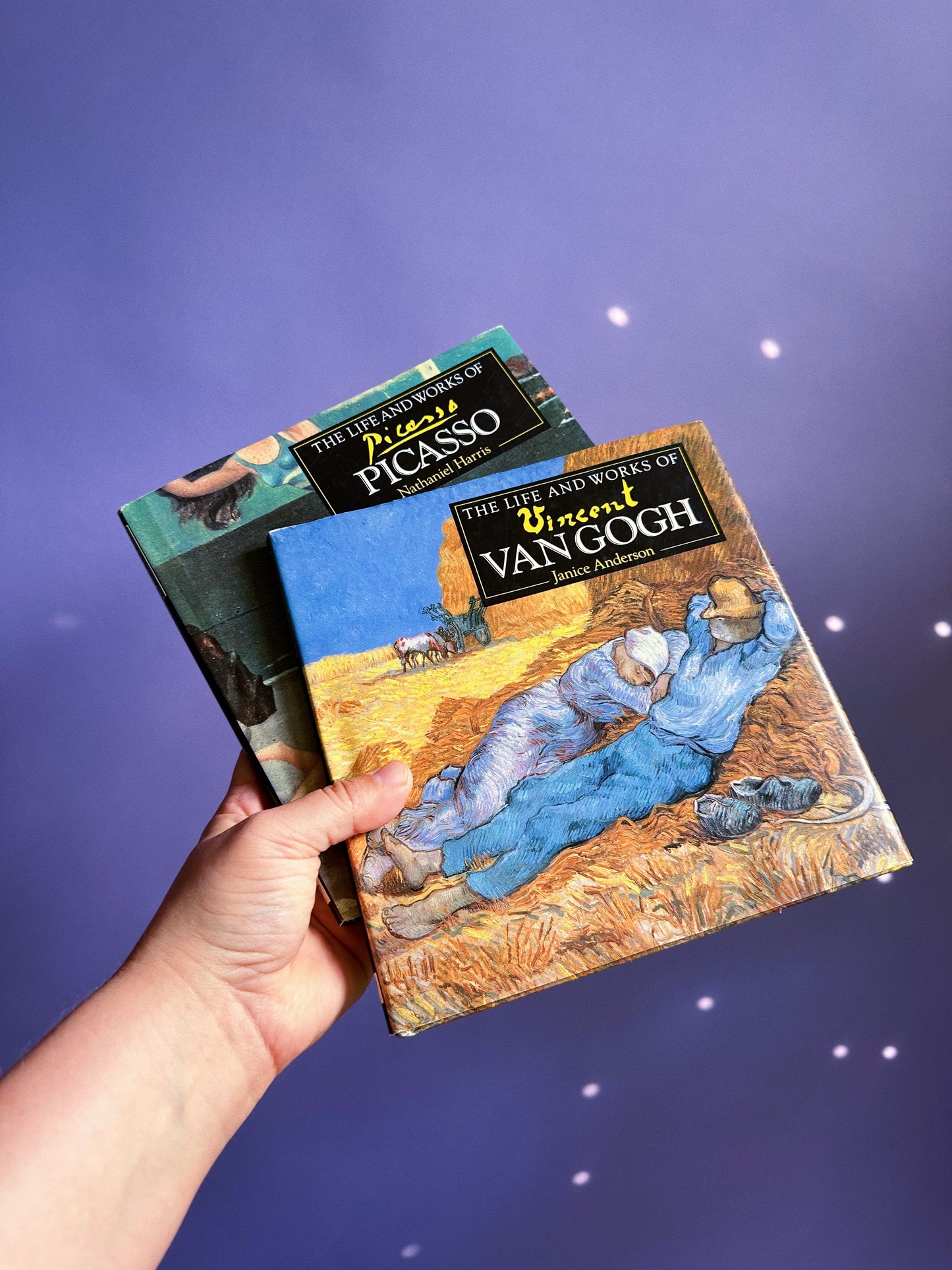 Vintage Life & Works Of Picasso & Van Gogh Square Collectable Hardcover Books