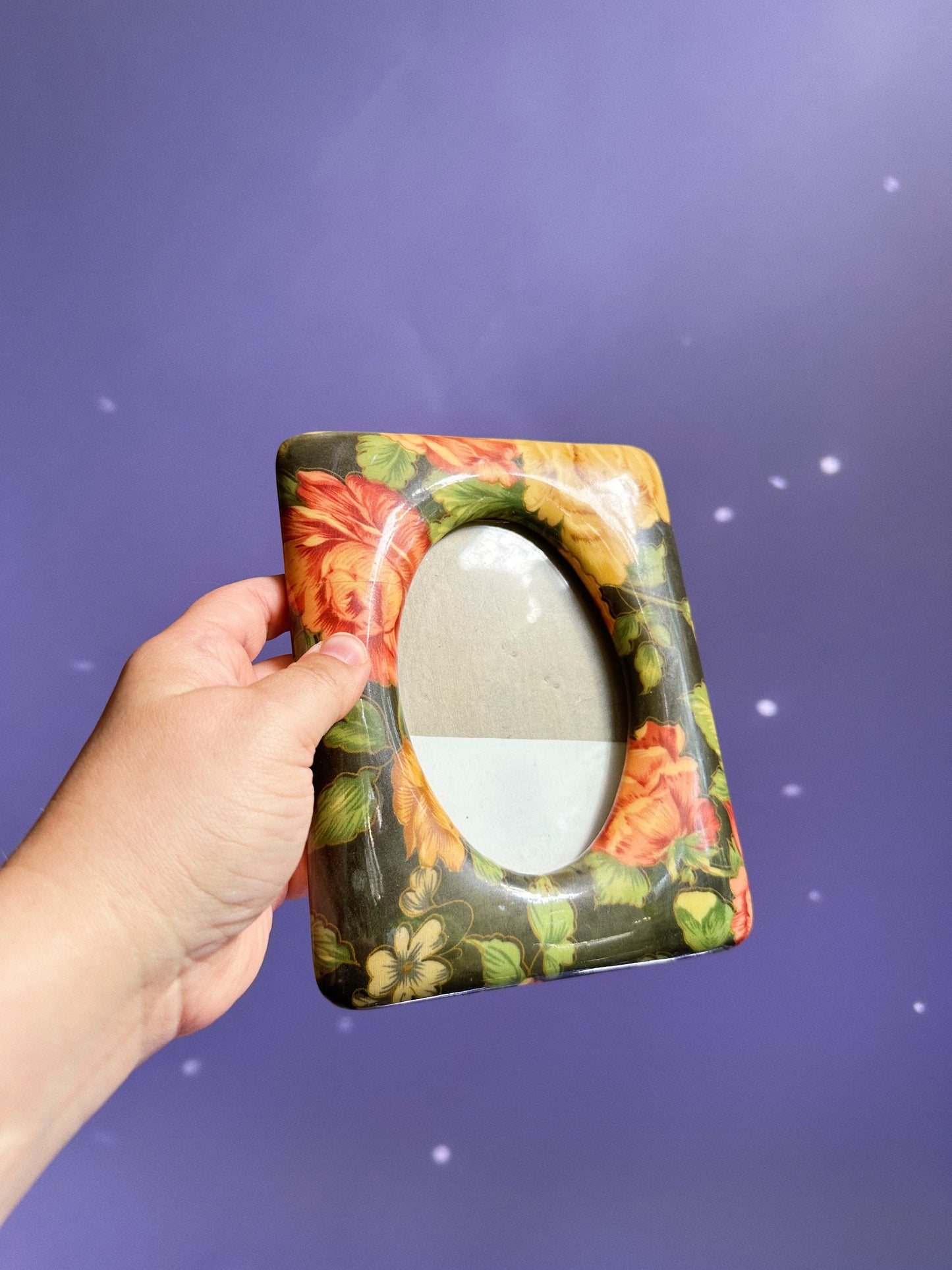 Vintage 90s Floral Picture Frame