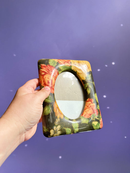 Vintage 90s Floral Picture Frame