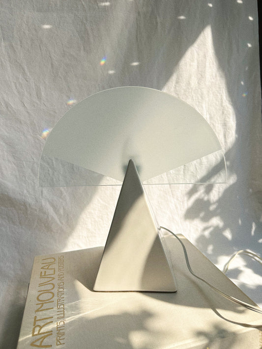 Post Modern Deco Revival Glass / Frosted Glass / Ceramic Table Lamp