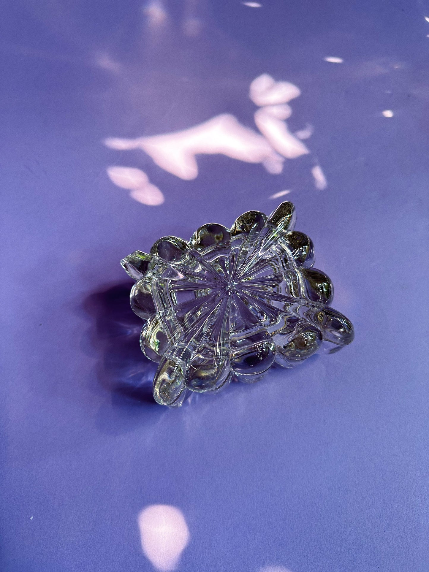 Vintage Heisey Elegant Glass Crystolite Trinket Cigarette / Candy Dish w/ Lid