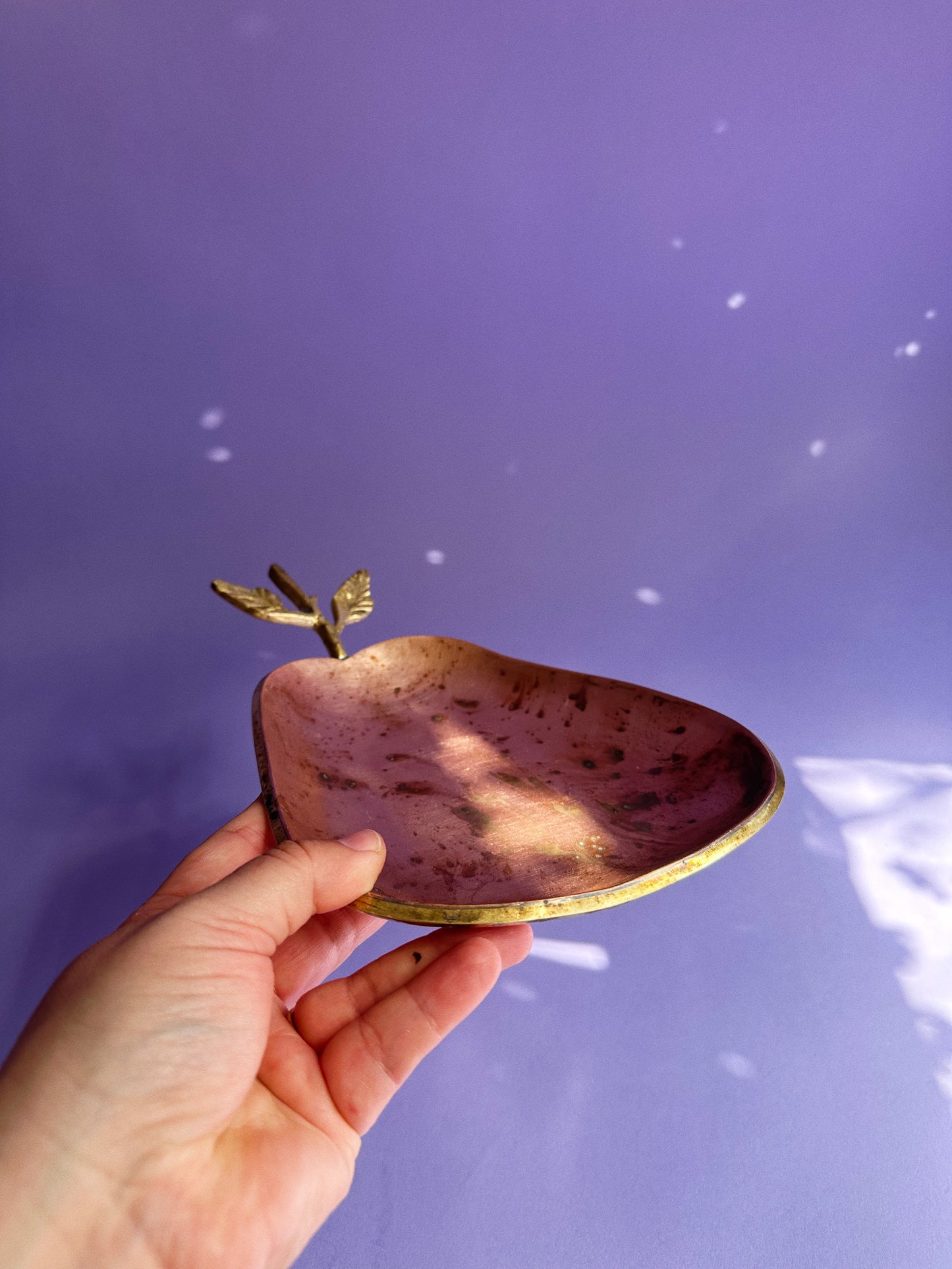 Copper and Brass Pear Shaped Bowl / Plate / Dish