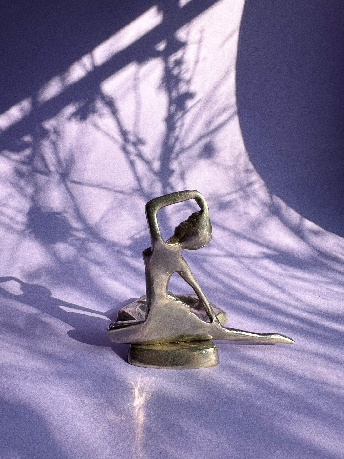 Vintage Rare Art Deco Style Metal Lady Ashtray