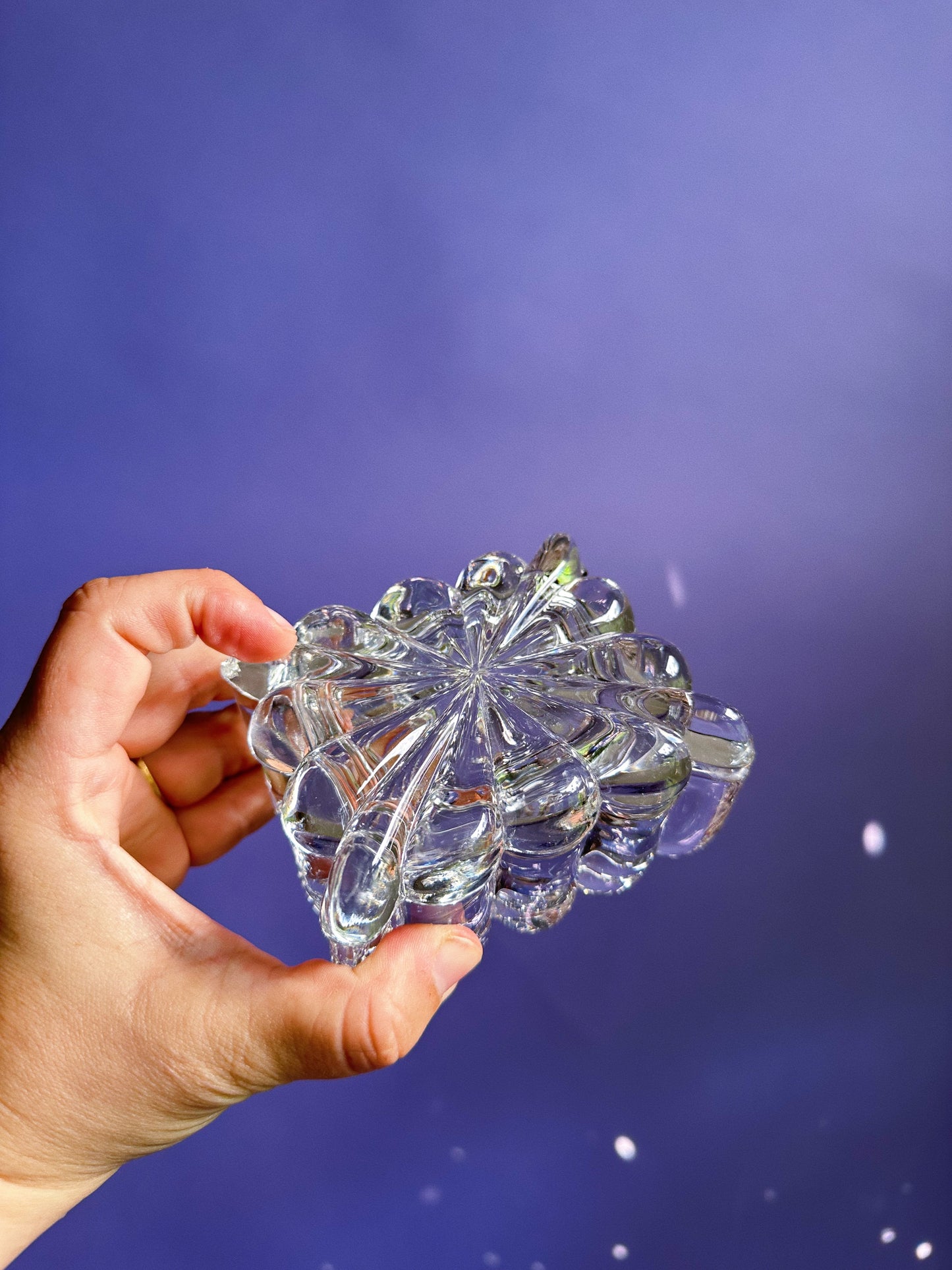 Vintage Heisey Elegant Glass Crystolite Trinket Cigarette / Candy Dish w/ Lid