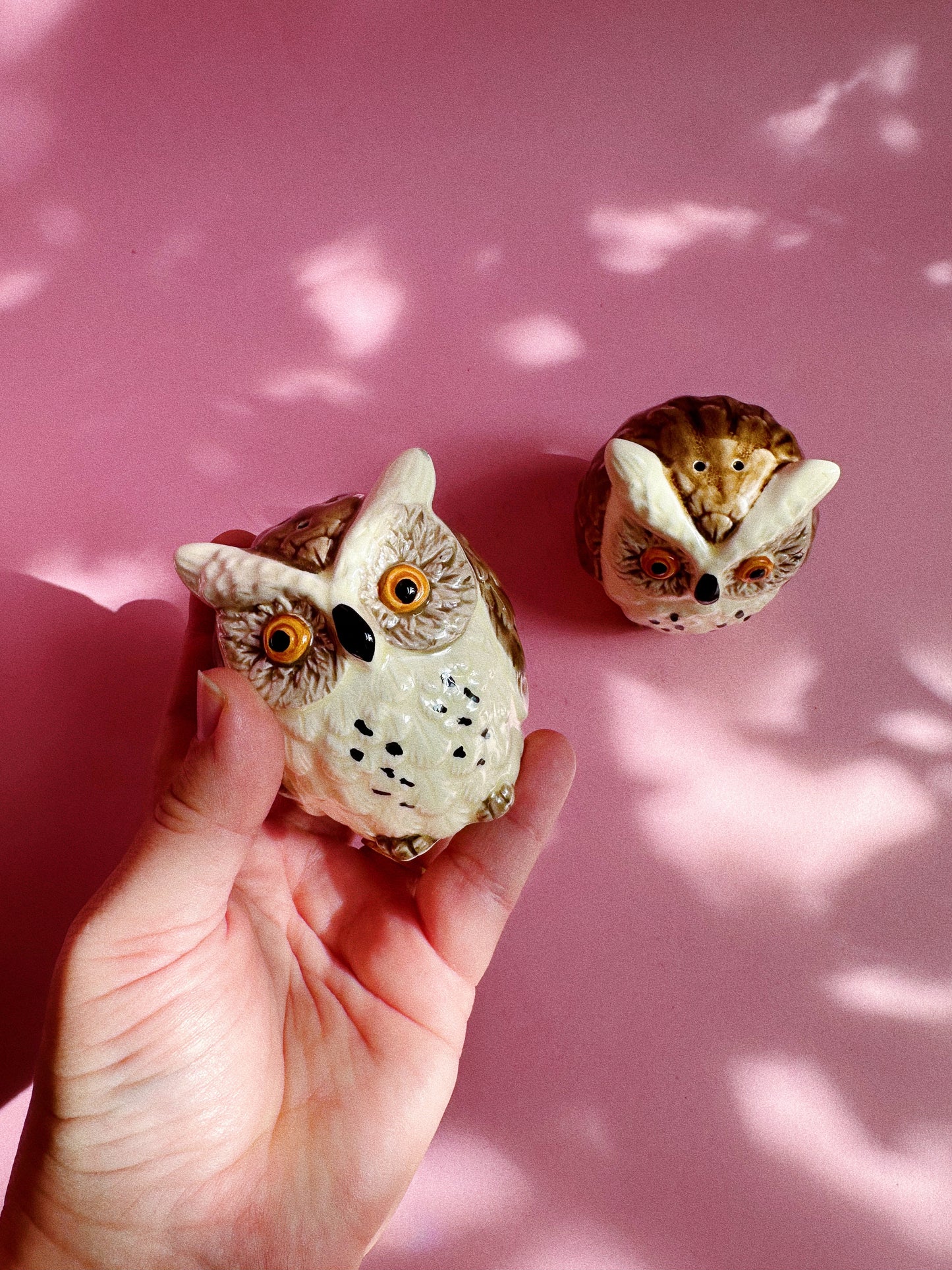 Vintage Ceramic Owl Salt & Pepper Shakers