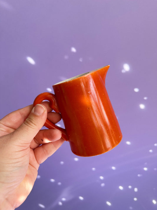Vintage Burnt Orange Small Pitcher