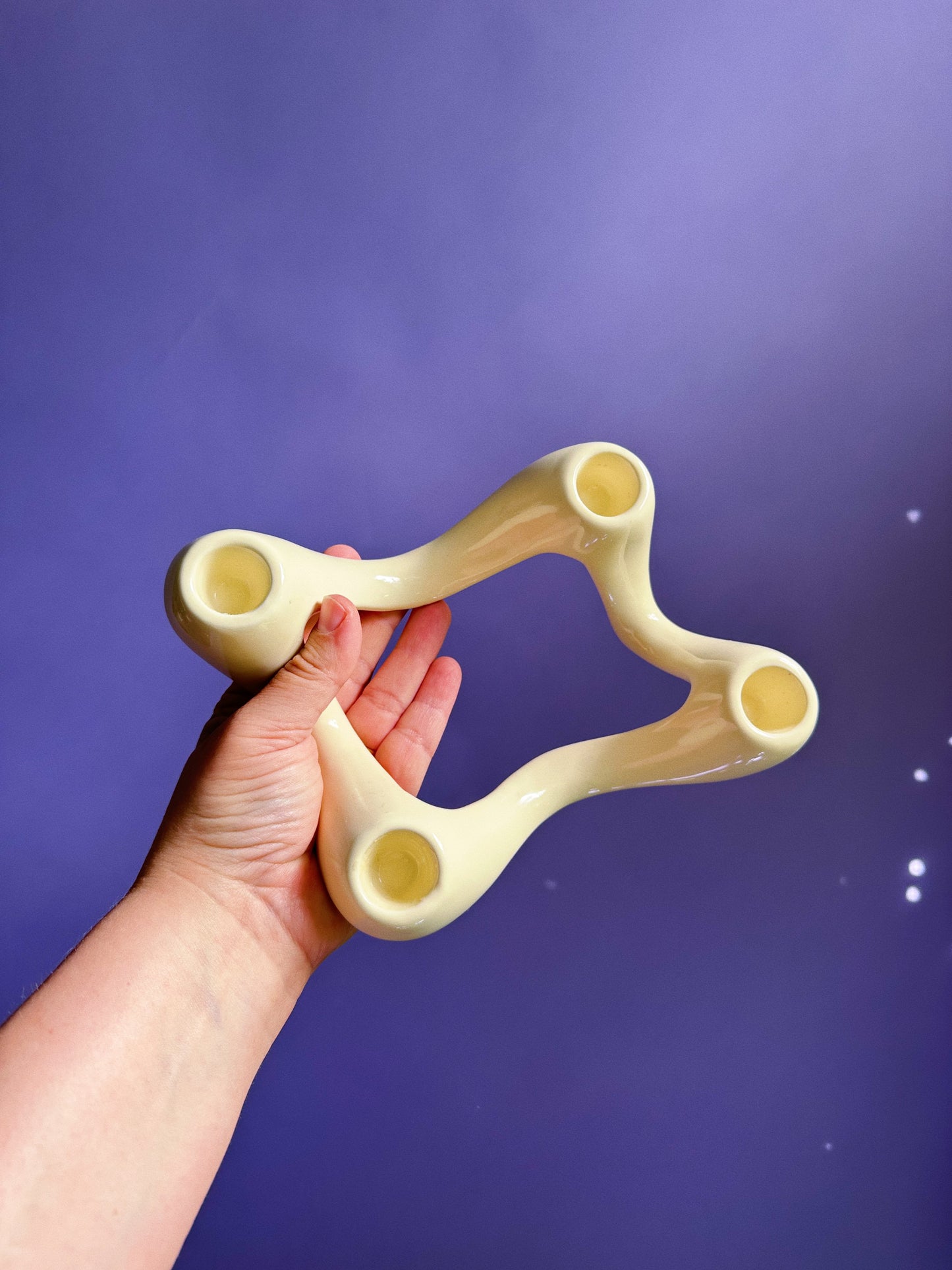 Ceramic 4 Taper Candle Candelabra