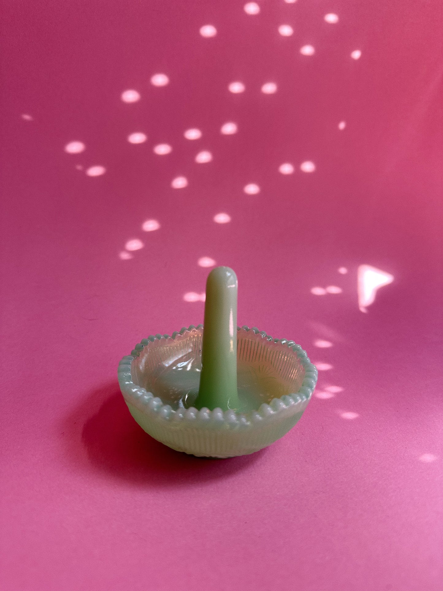 Jadeite Original Mosser Glass Ring Holder Dish