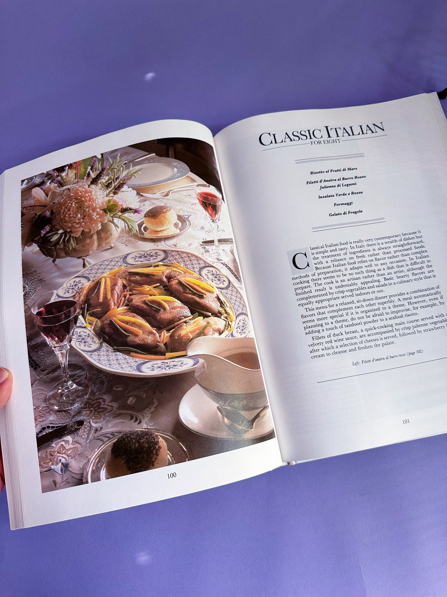 Vintage 1986 Vogue Entertaining Hardcover Coffee Table Book