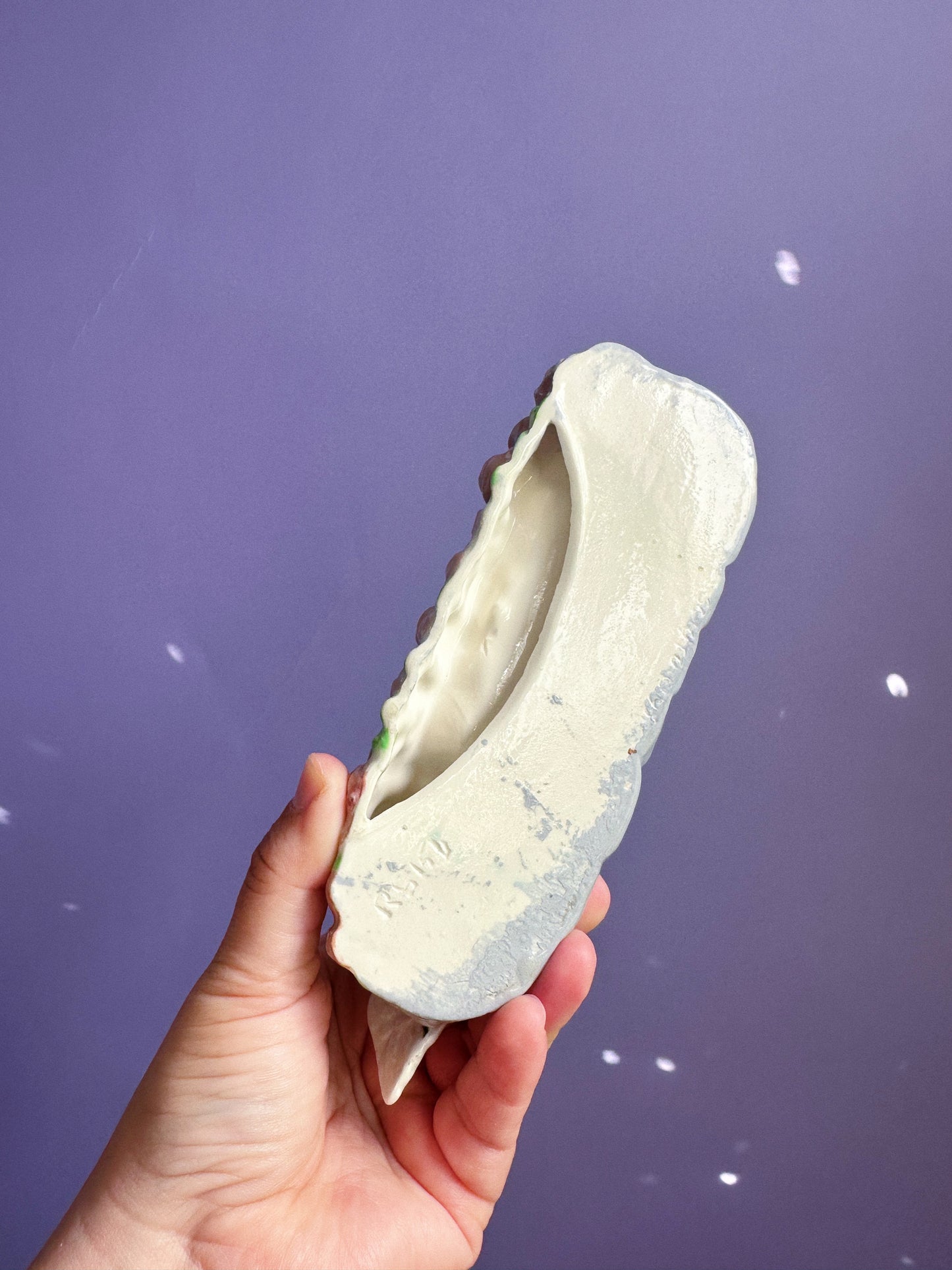 Vintage Ceramic Cherub Business Card Holder