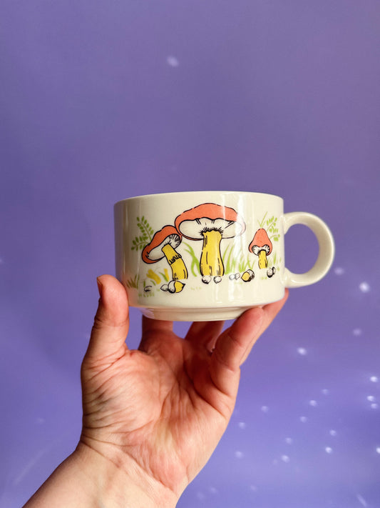 Vintage Ceramic Mushroom Mug
