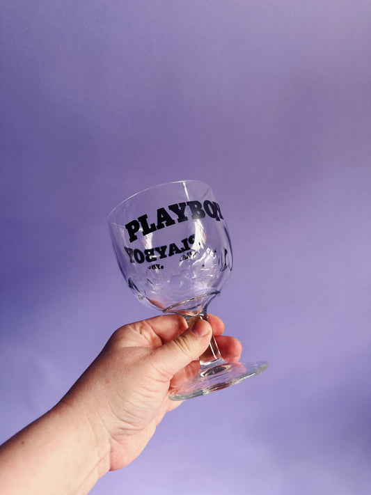 Vintage Playboy Glass Stemware