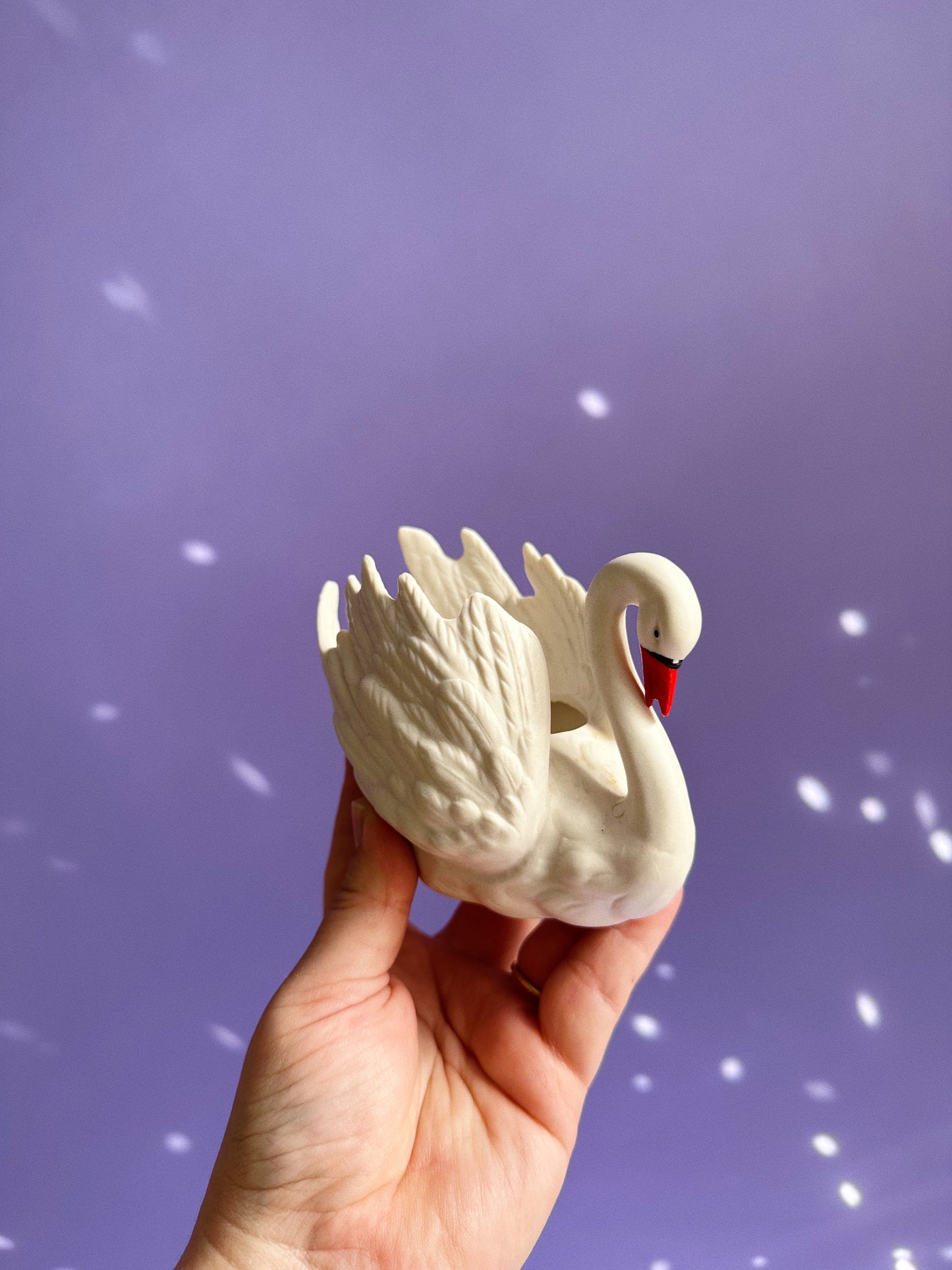 Goebel Swan Figurine White Porcelain ZV-103/III Made in West Germany