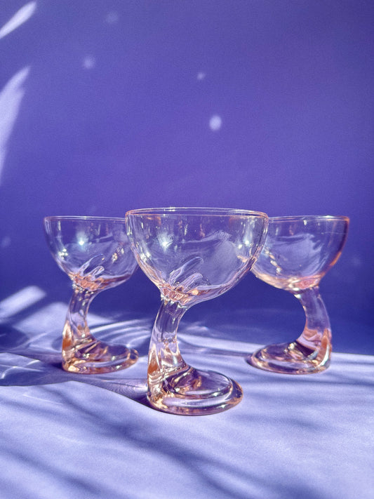 Vintage Pink Wing Cup/Bowl Set of 3