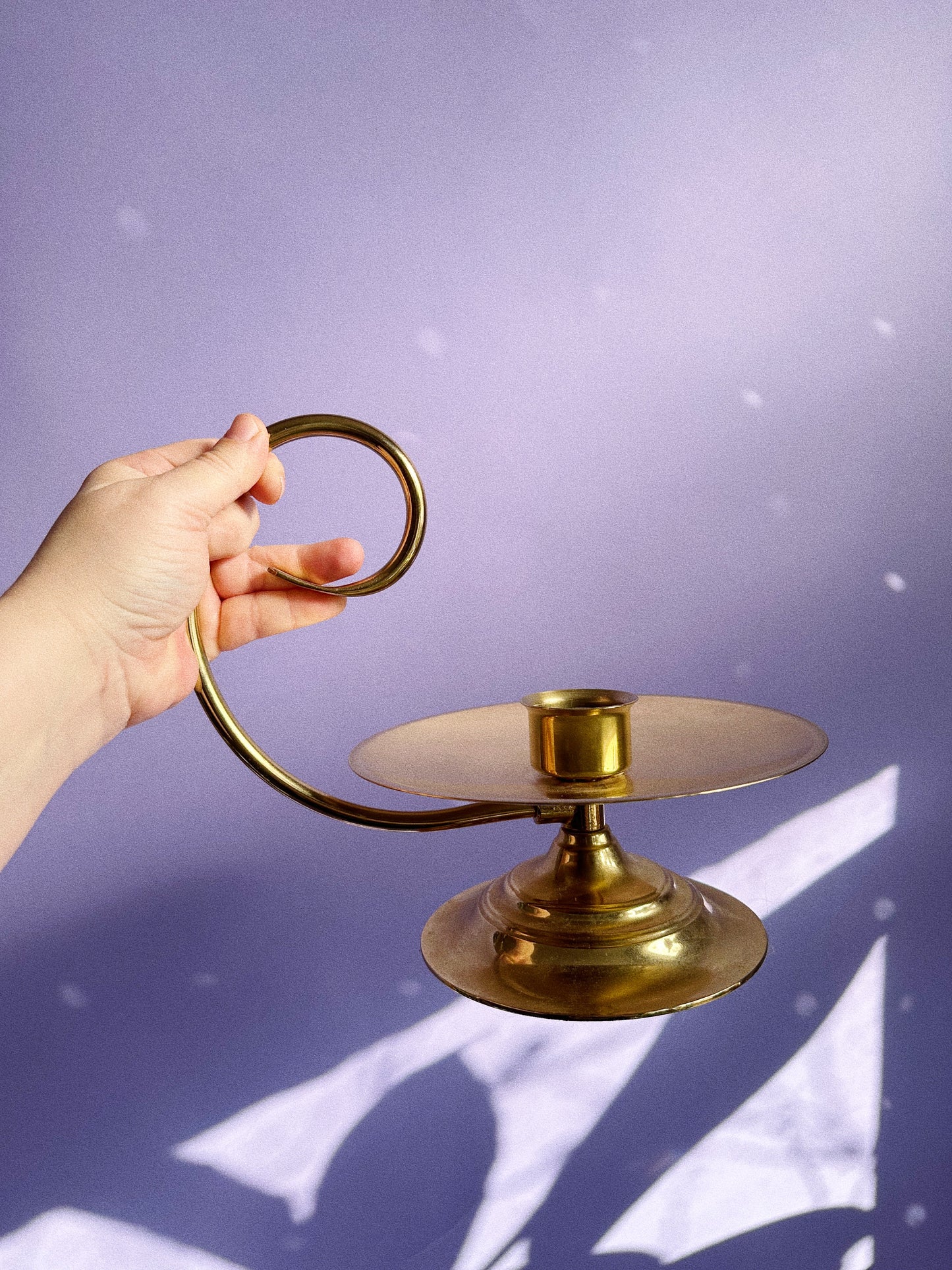 Vintage Baldwin USA Solid Brass Hurricane Candle Holder Lamp Glass