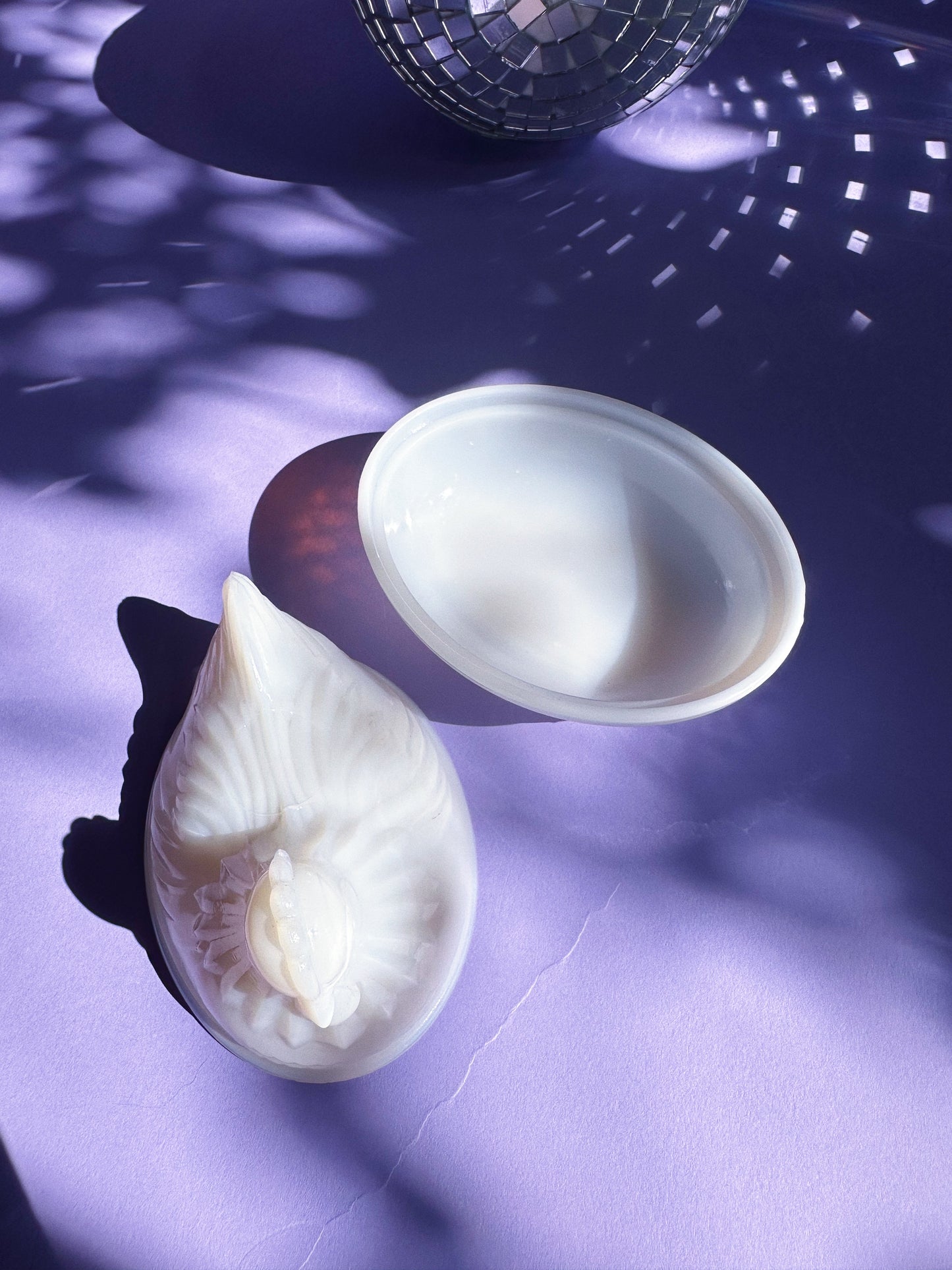 Vintage Milk Glass Chicken Hen on Nest Covered Dish Small 4.5"