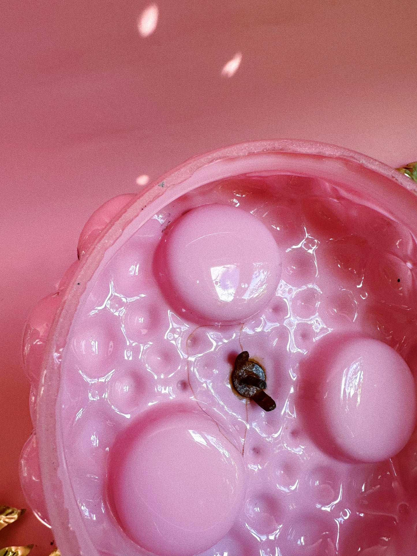 EAPG Condiment Set Pink Bulging Petal Consolidated Lamp & Glass Co. 1895