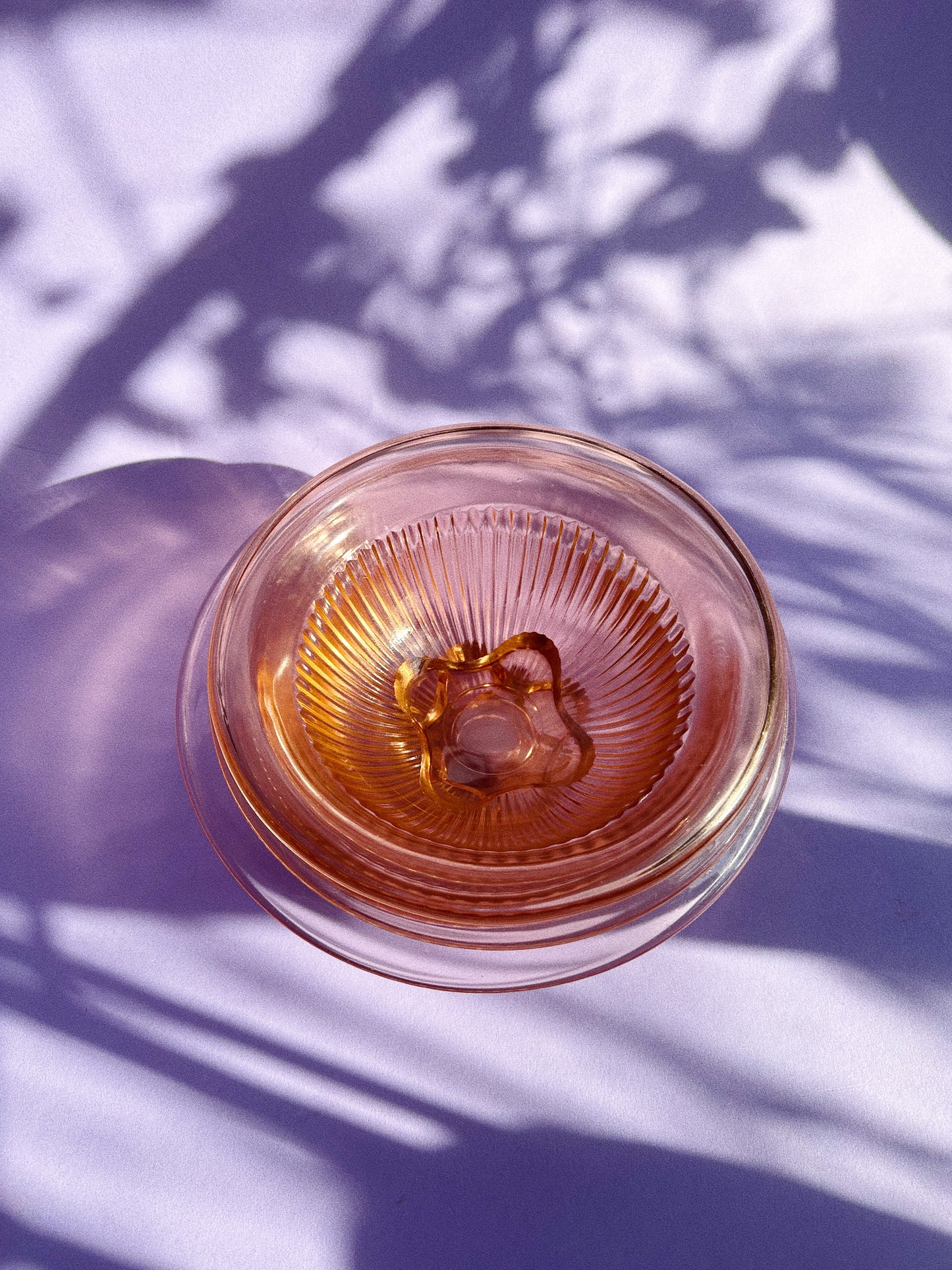 1960's Federal Glass Co. Nested Pink Ribbed Bowls