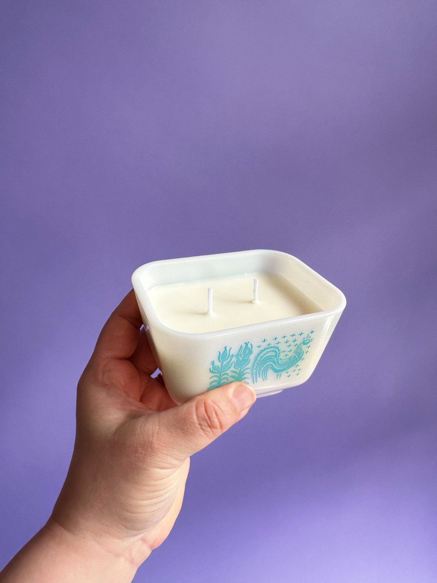 Vintage Pyrex Amish Butterprint Fridgie Vanilla Coconut Soy Candle